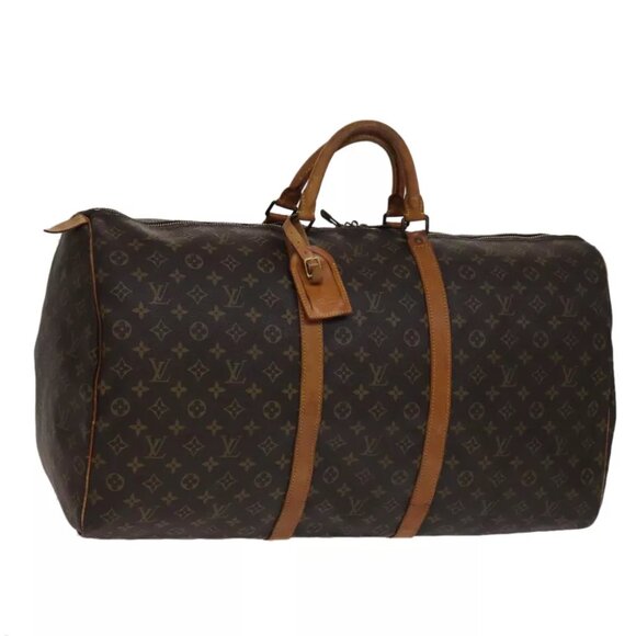 LOUIS VUITTON Monogram Keepall 60 Boston Bag M41422 LV Auth 105538 - Picture 1 of 16